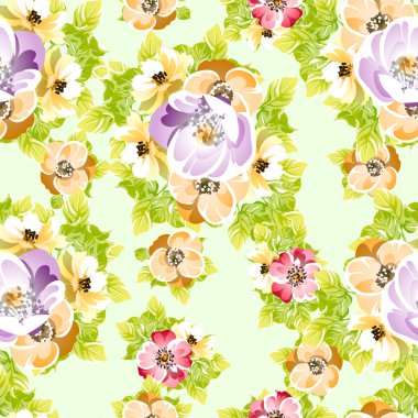 İnanılmaz çiçekler çiçek açan vektör çizimi