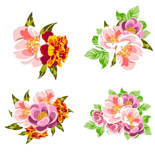 Increíble Flores Flor Vector Ilustración — Archivo Imágenes Vectoriales