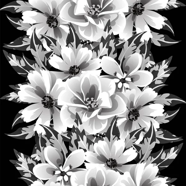 Καταπληκτική Λουλούδια Ανθίζουν Διανυσματική Απεικόνιση — Διανυσματικό Αρχείο