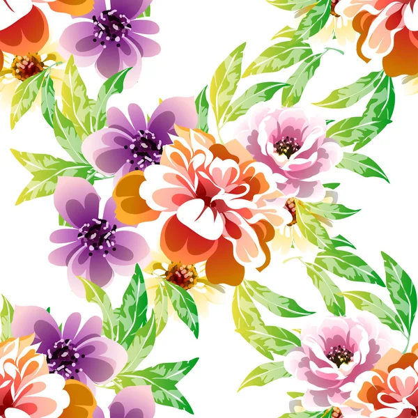 Fantastiske Blomster Blomstre Vektor Illustration – Stock-vektor