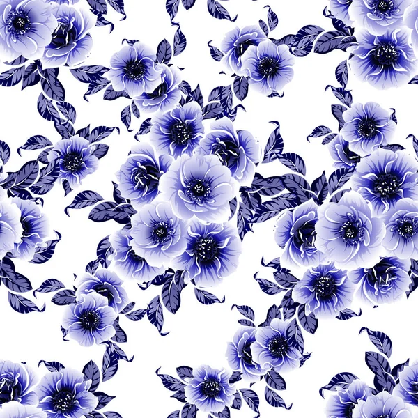 Καταπληκτική Λουλούδια Ανθίζουν Διανυσματική Απεικόνιση — Διανυσματικό Αρχείο