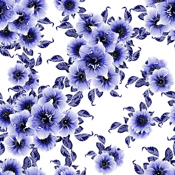 Fantastiska Blommor Blomma Vektor Illustration — Stock vektor