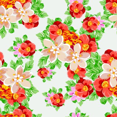 Şaşırtıcı çiçekler çiçek sancak şablonu, basitçe vektör illüstrasyonu