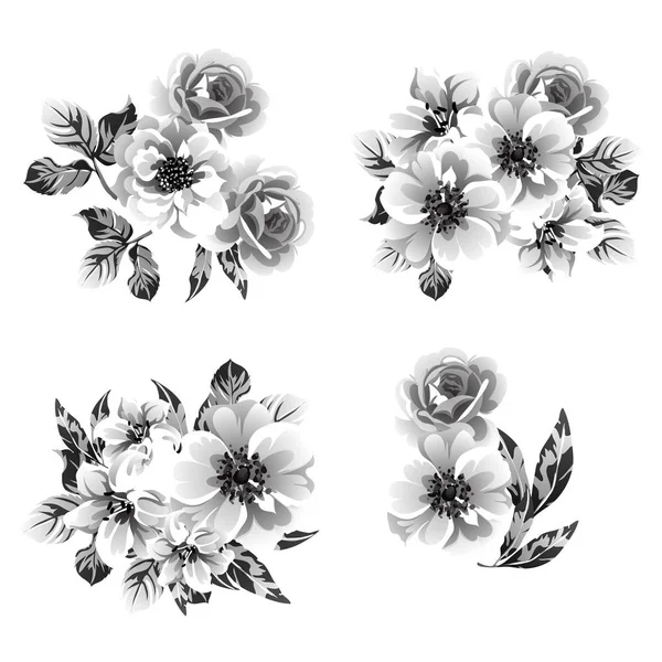 Καταπληκτικό Λουλούδι Λουλούδι Λουλούδι Πρότυπο Πανό Απλά Διάνυσμα Εικονογράφηση — Διανυσματικό Αρχείο