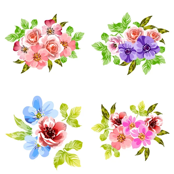 Amazing Flowers Blossom Banner Template Simply Vector Illustration — 스톡 벡터