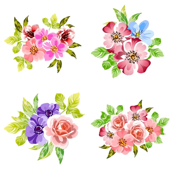 素晴らしい花のバナーテンプレート 単にベクトルイラスト — ストックベクタ