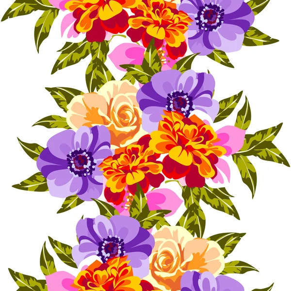 Modèle Bannière Fleur Fleurs Étonnantes Illustration Vectorielle Simple — Image vectorielle