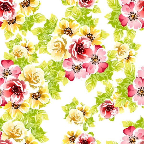 Fantastiska Blommor Blomma Banner Mall Helt Enkelt Vektor Illustration — Stock vektor