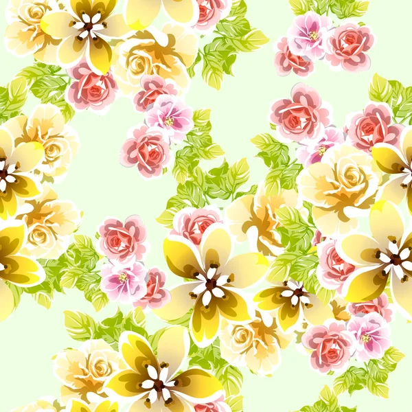 Дивовижні Квіти Розквітнути Шаблон Банера Просто Векторні Ілюстрації — стоковий вектор
