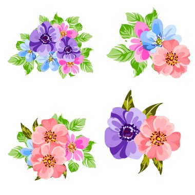 muhteşem çiçek deseni sancak vektör illüstrasyonuName