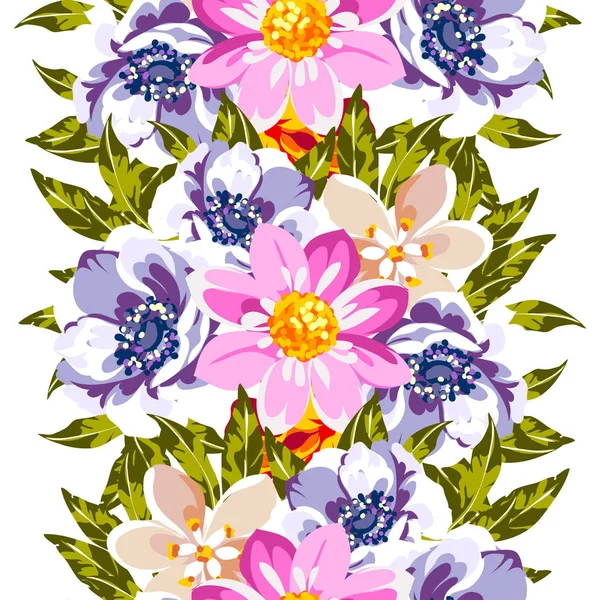 Amazing Vector Illustration Blossom Flowers Banner Template — Stock Vector