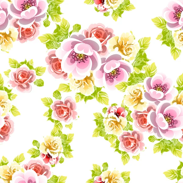 花のバナーテンプレートのベクトル図です — ストックベクタ