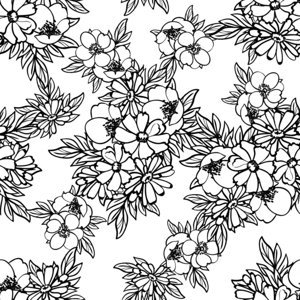 Mohn Blumen Blühen Banner Vorlage Einfach Vektorillustration — Stockvektor