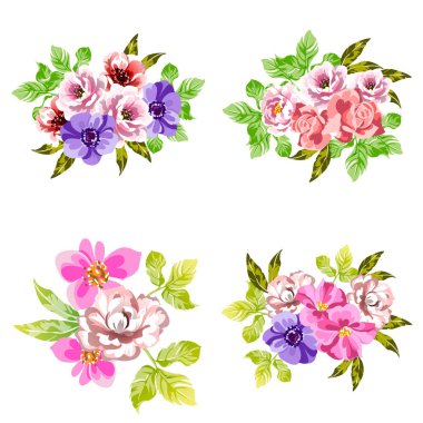 Renkli vintage tarzı çiçekler pürüzsüz desen