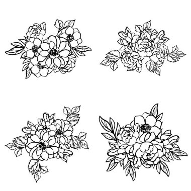 Kusursuz tek renkli klasik çiçek deseni