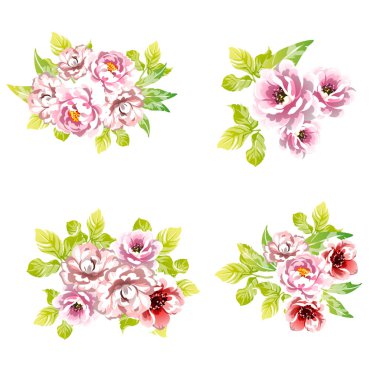 Renkli vintage tarzı çiçekler pürüzsüz desen