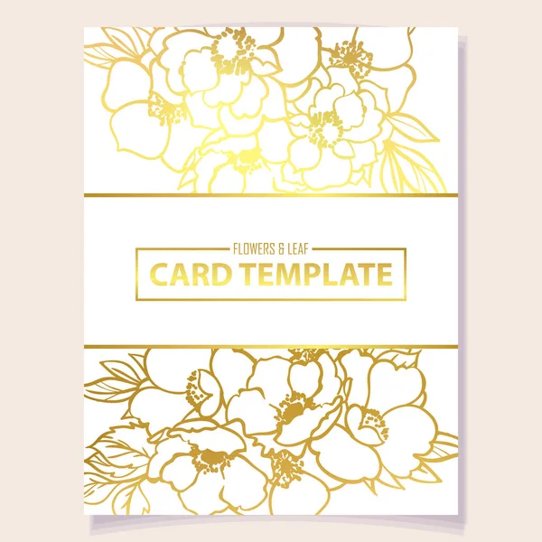 Carte Invitation Colorée Motif Fleurs Style Vintage — Image vectorielle