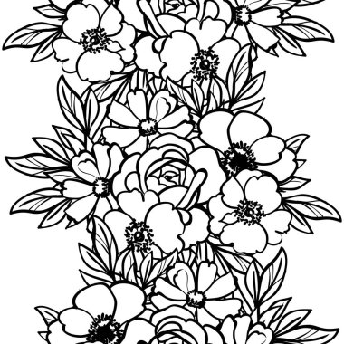 Kusursuz tek renkli klasik çiçek deseni