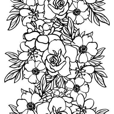 Kusursuz tek renkli klasik çiçek deseni