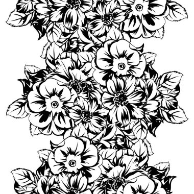 Kusursuz tek renkli klasik çiçek deseni