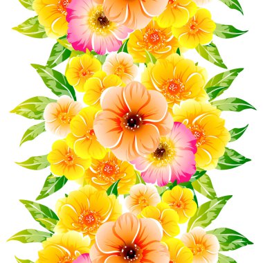 Renkli vintage tarzı çiçekler pürüzsüz desen