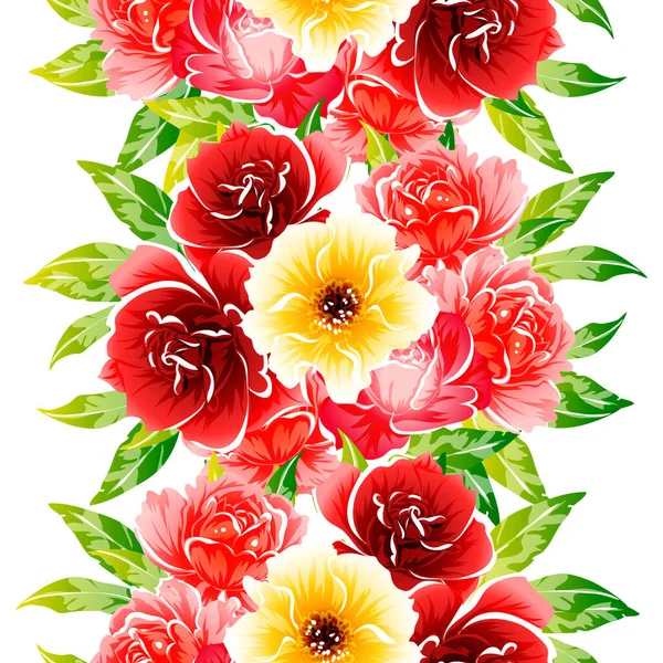 Renkli vintage tarzı çiçekler pürüzsüz desen