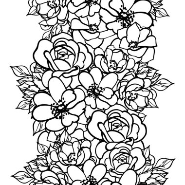 Kusursuz tek renkli klasik çiçek deseni