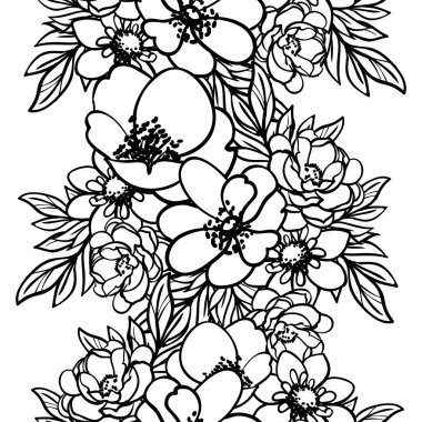 Kusursuz tek renkli klasik çiçek deseni