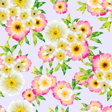 Renkli vintage tarzı çiçekler pürüzsüz desen