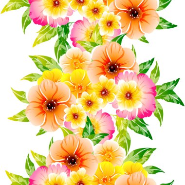 Renkli vintage tarzı çiçekler pürüzsüz desen