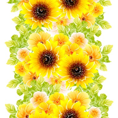 Renkli vintage tarzı çiçekler pürüzsüz desen