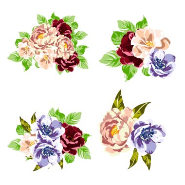 Renkli vintage tarzı çiçekler pürüzsüz desen