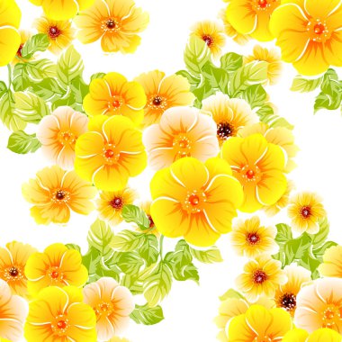 Renkli vintage tarzı çiçekler pürüzsüz desen