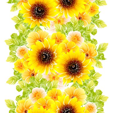 Renkli vintage tarzı çiçekler pürüzsüz desen