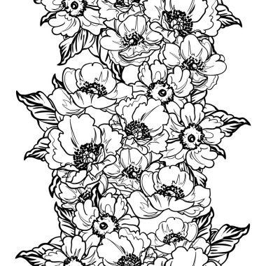 Kusursuz tek renkli klasik çiçek deseni