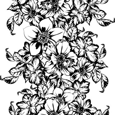 Kusursuz tek renkli klasik çiçek deseni