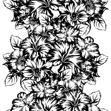 Kusursuz tek renkli klasik çiçek deseni