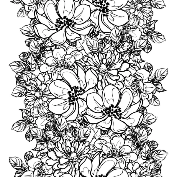 ปแบบดอกไม สไตล นเทจส ยวไร รอยต — ภาพเวกเตอร์สต็อก