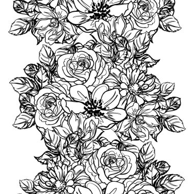 Kusursuz tek renkli klasik çiçek deseni