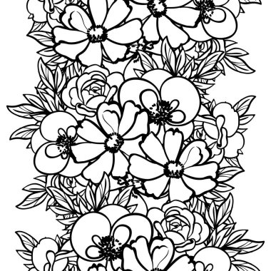 Kusursuz tek renkli klasik çiçek deseni