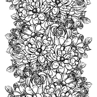 Kusursuz tek renkli klasik çiçek deseni