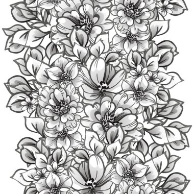 Kusursuz tek renkli klasik çiçek deseni