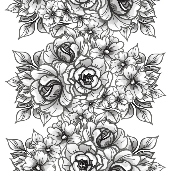 Kusursuz tek renkli klasik çiçek deseni