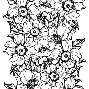 Kusursuz tek renkli klasik çiçek deseni