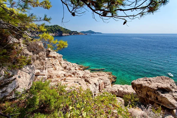 Mar Adriático - Dubrovnik, Dalmacia, Croacia — Foto de Stock