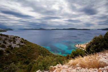Adriyatik Denizi - yakınlardaki Dubrovnik, Dalmaçya, Hırvatistan