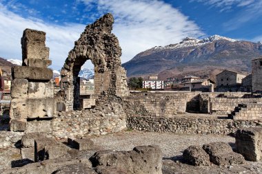 Teatro Romano Aosta, Valle d 'aosta, İtalya
