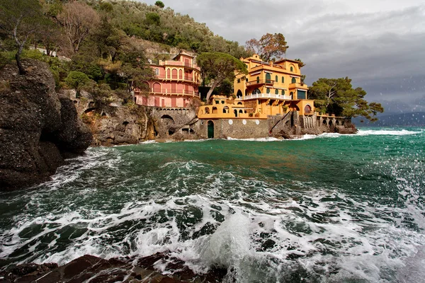 Mar de Liguria - cerca de Portofino, costa de Liguria, Italia — Foto de Stock
