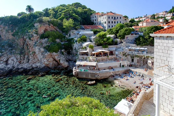 Jaderské moře - pláže v Dubrovníku, Dalmácie, Chorvatsko — Stock fotografie