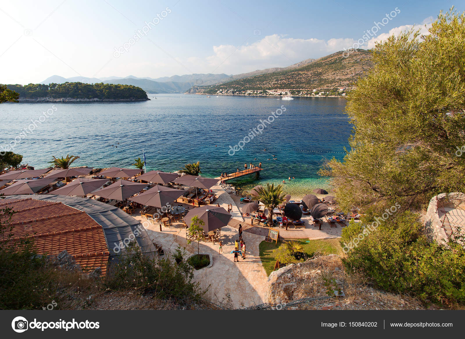 Adriatic Sea At Sunset Dubrovnik Babin Kuk Lapad Dalmatia Croatia Stock Photo C Irinasen